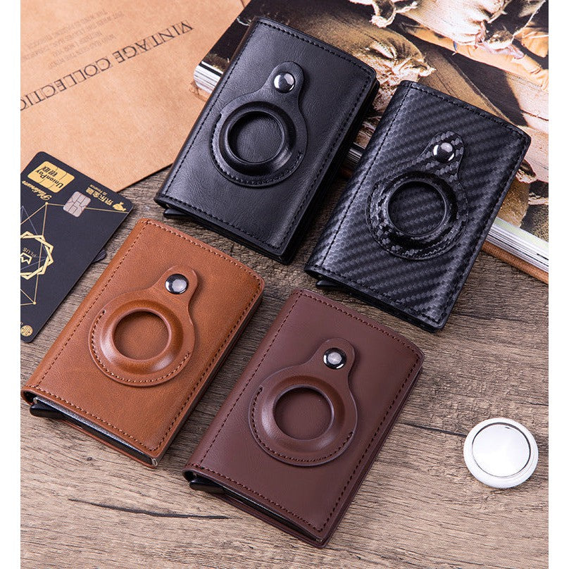 Airtag Location Tracker Leather Card Holder Simple Creative Business Multi-Function Wallet Wallet Card Holder X- 81