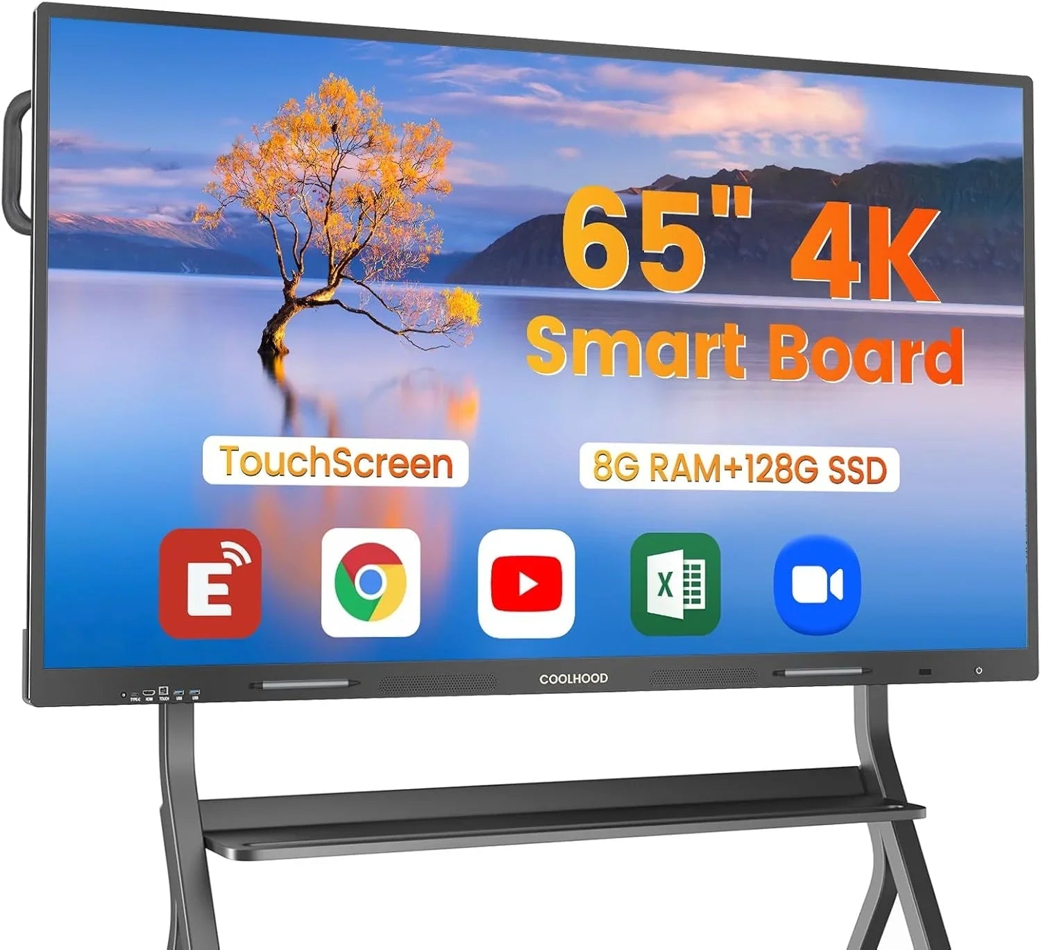 REHISK COOLHOOD 65&amp;quot; 4K Smart Whiteboard (Touchscreen, Android 13, Wireless Sharing, App Ecosystem)