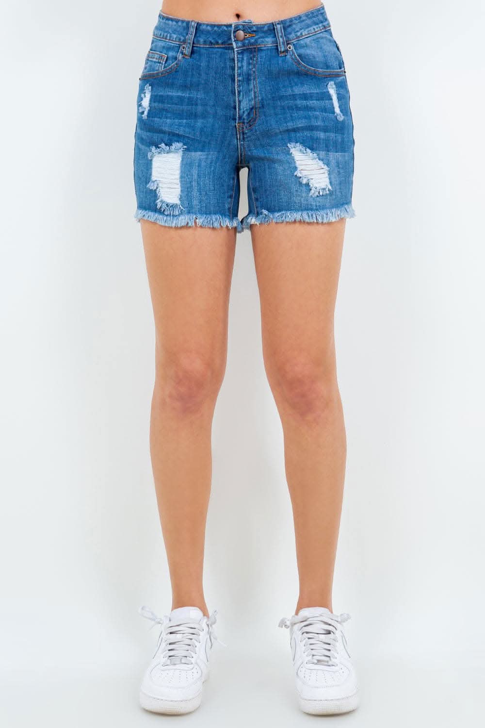 American Bazi High Waist Denim Shorts - Women&amp;#39;s Fashionable Jean Shorts