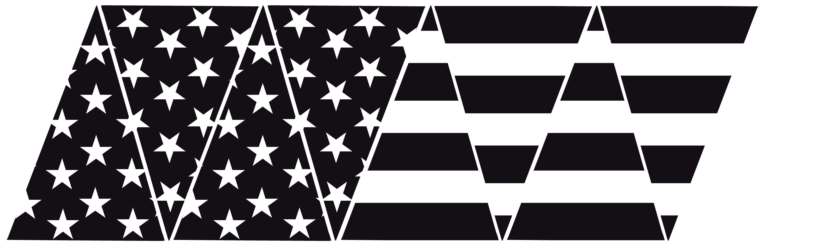 SUBDUED AMERICAN FLAG REFLECTIVE HELMET CREST