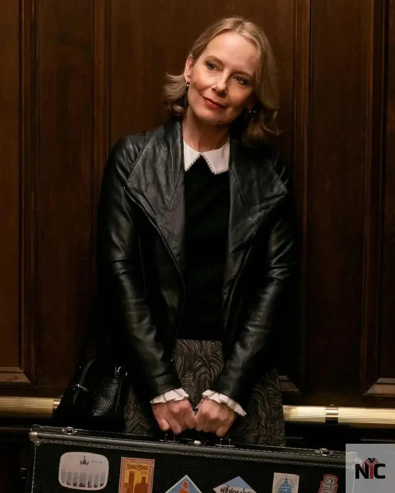 Amy Ryan Only Murders In The Building Jan Black Leather Jacket