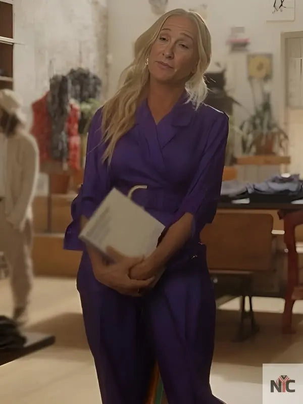 And Just Like That S03 Sarah Jessica Parker Purple Coat