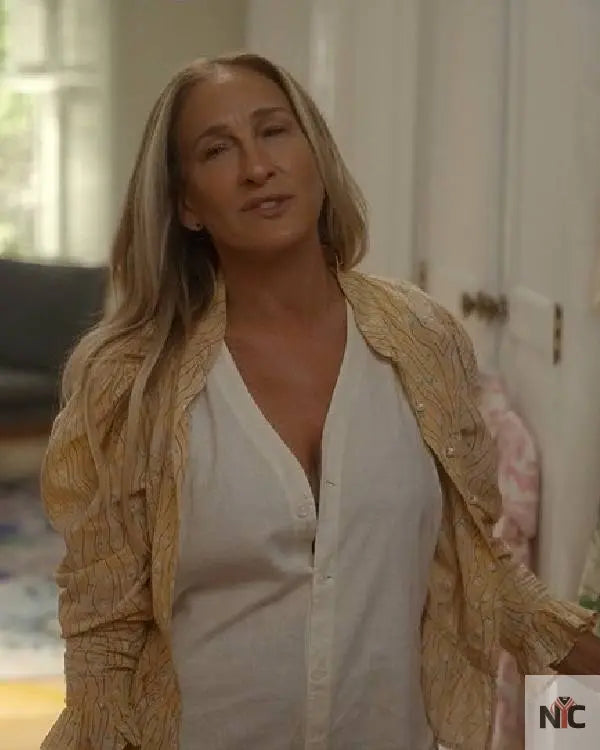 And Just Like That Sarah Jessica Parker Yellow Blouse