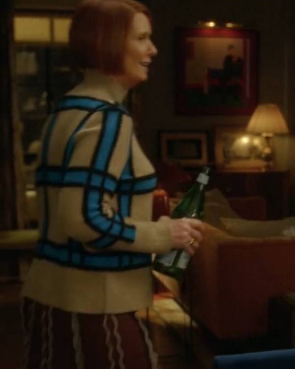 And Just Like That Miranda Hobbs Check Sweater