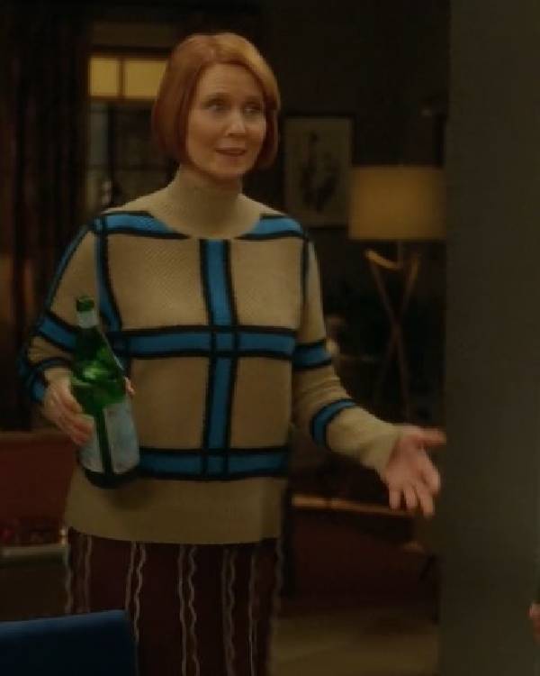 And Just Like That Miranda Hobbs Check Sweater