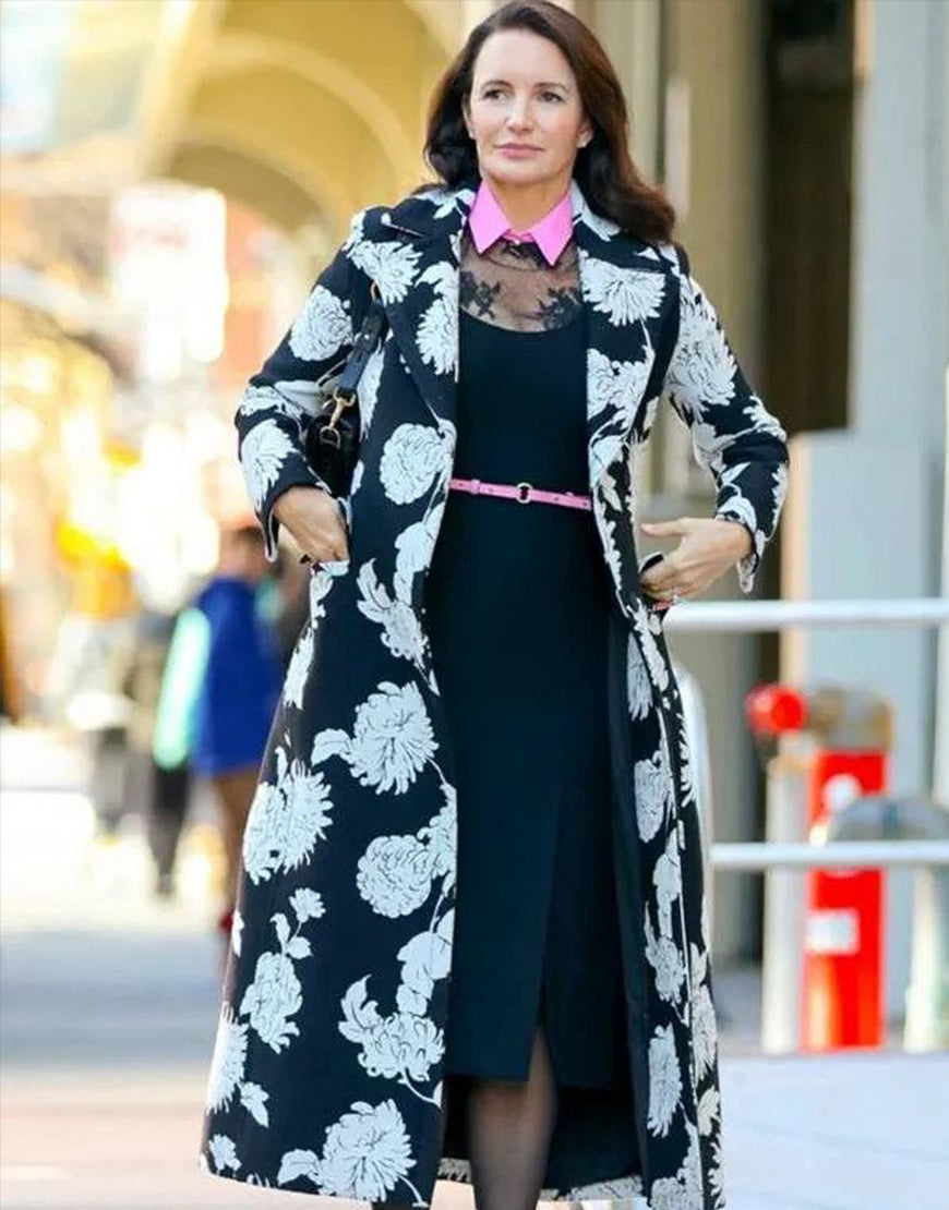 And Just Like That S02 Kristin Davis Floral Trench Coat