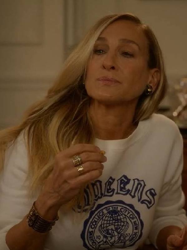 And Just Like That Sarah Jessica Parker White Sweatshirt