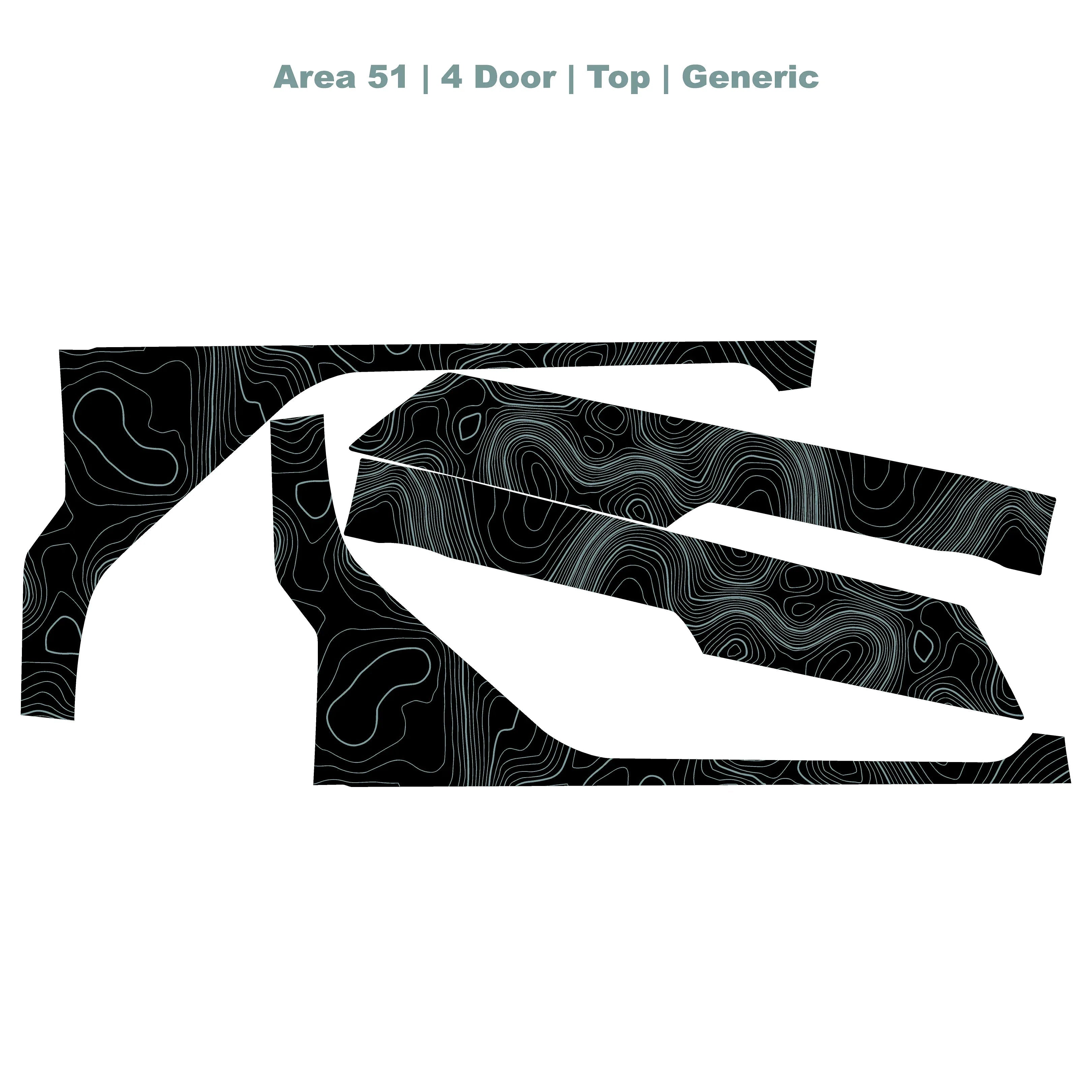 Topographic Upper Door Overlay Kit (Printed Series) - 2021+ Bronco 4 Door