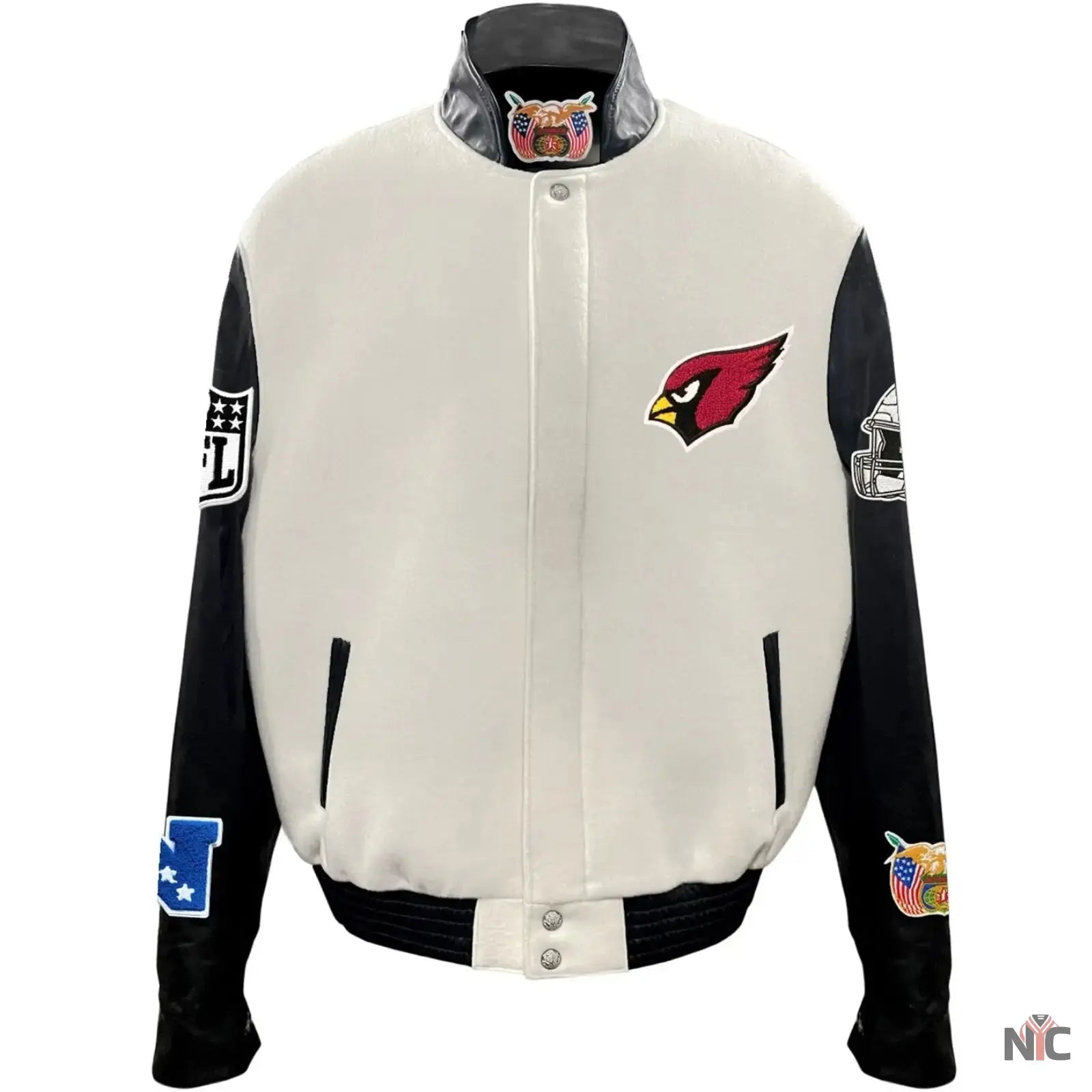 Arizona Cardinals Jeff Hamilton Wool and Leather Jacket