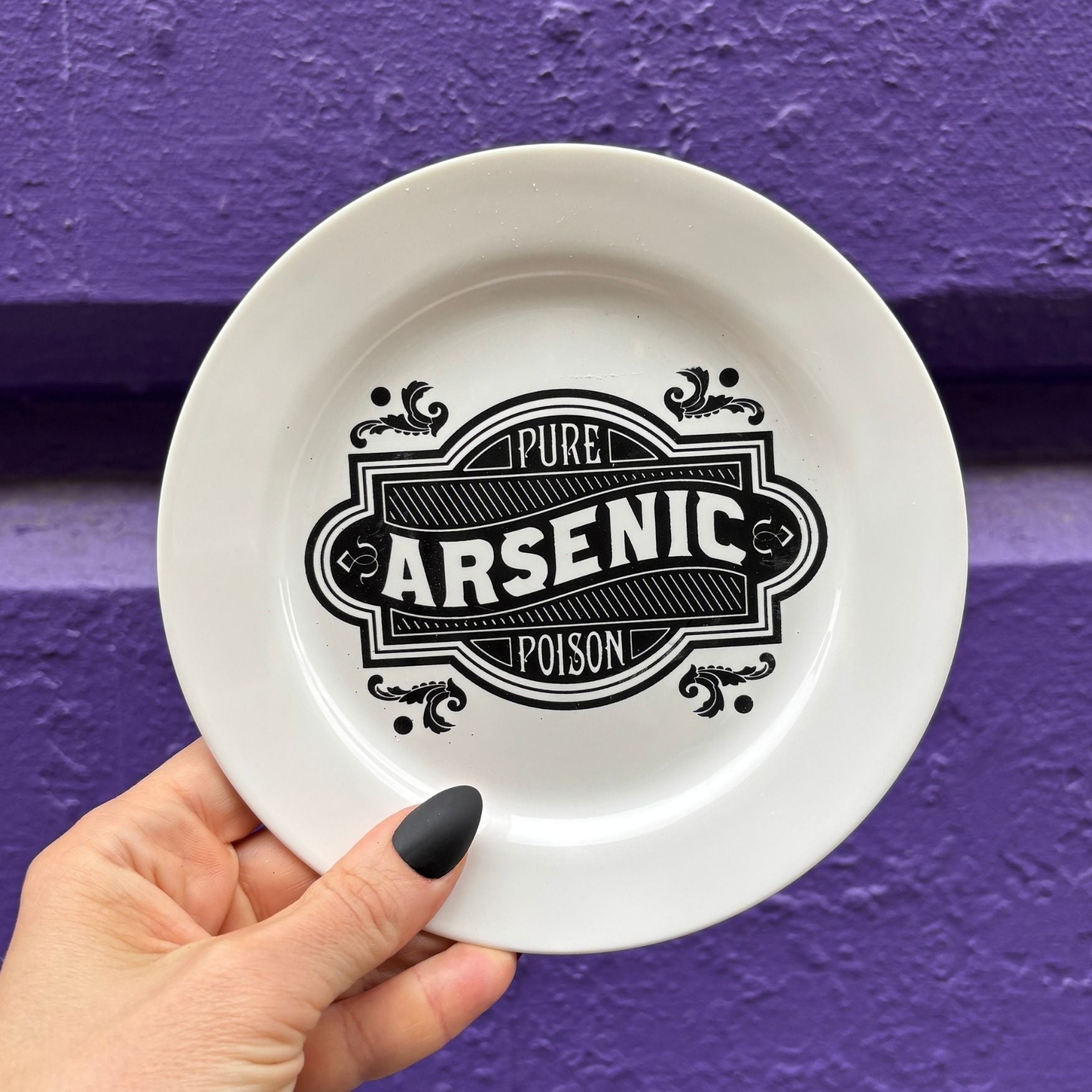 Arsenic Dessert Plate | Victorian-inspired Ceramic Round Dish Plate | 6&amp;quot;