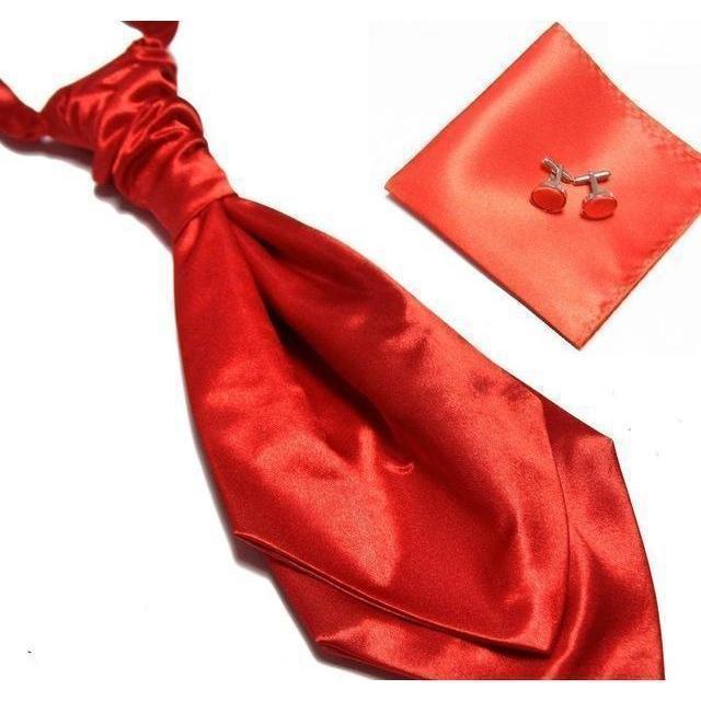 Ascot/Cravat Tie, Cufflinks &amp;amp; Pocket Square/Handkerchief Set