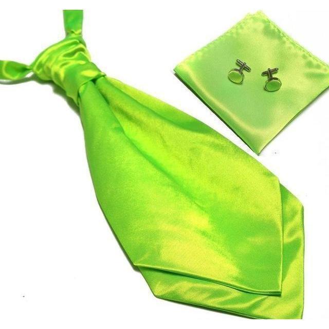 Ascot/Cravat Tie, Cufflinks &amp;amp; Pocket Square/Handkerchief Set