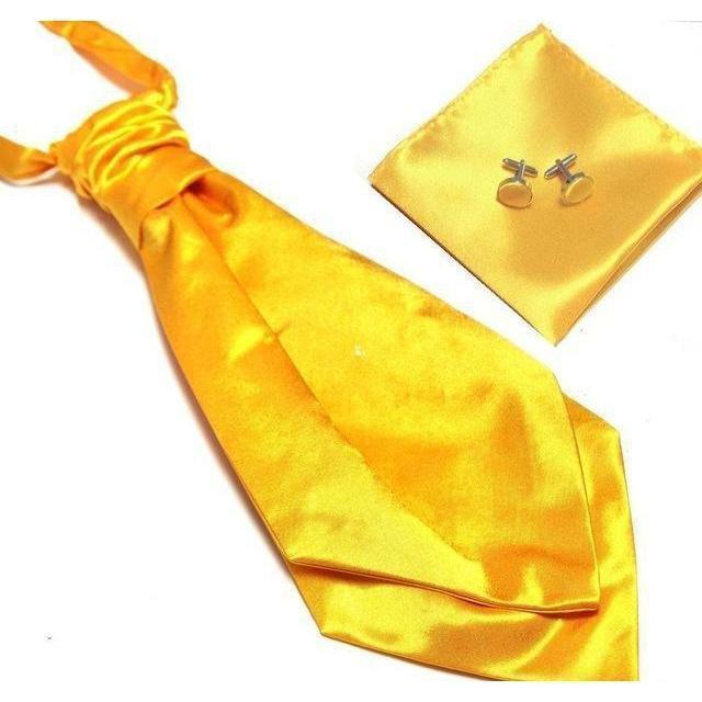 Ascot/Cravat Tie, Cufflinks &amp;amp; Pocket Square/Handkerchief Set