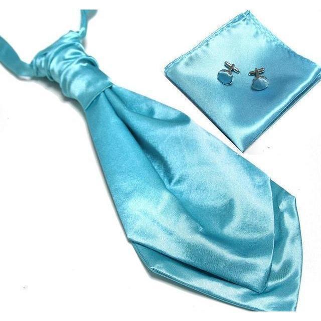 Ascot/Cravat Tie, Cufflinks &amp;amp; Pocket Square/Handkerchief Set