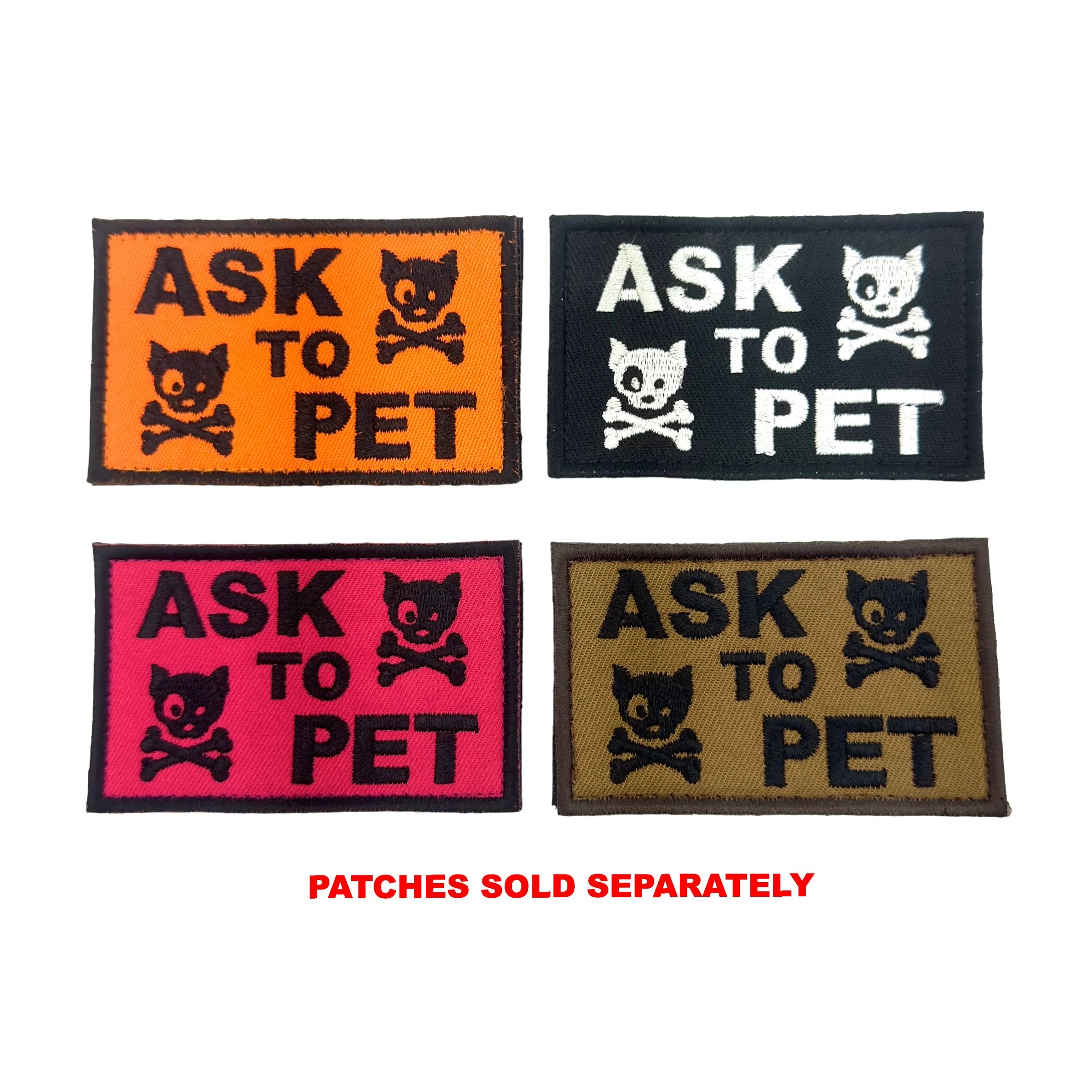 Ask to Pet Skull - Embroidered Patch