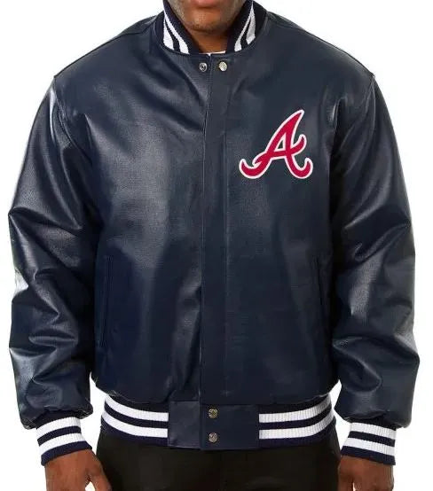 Atlanta Braves Leather Varsity Jacket