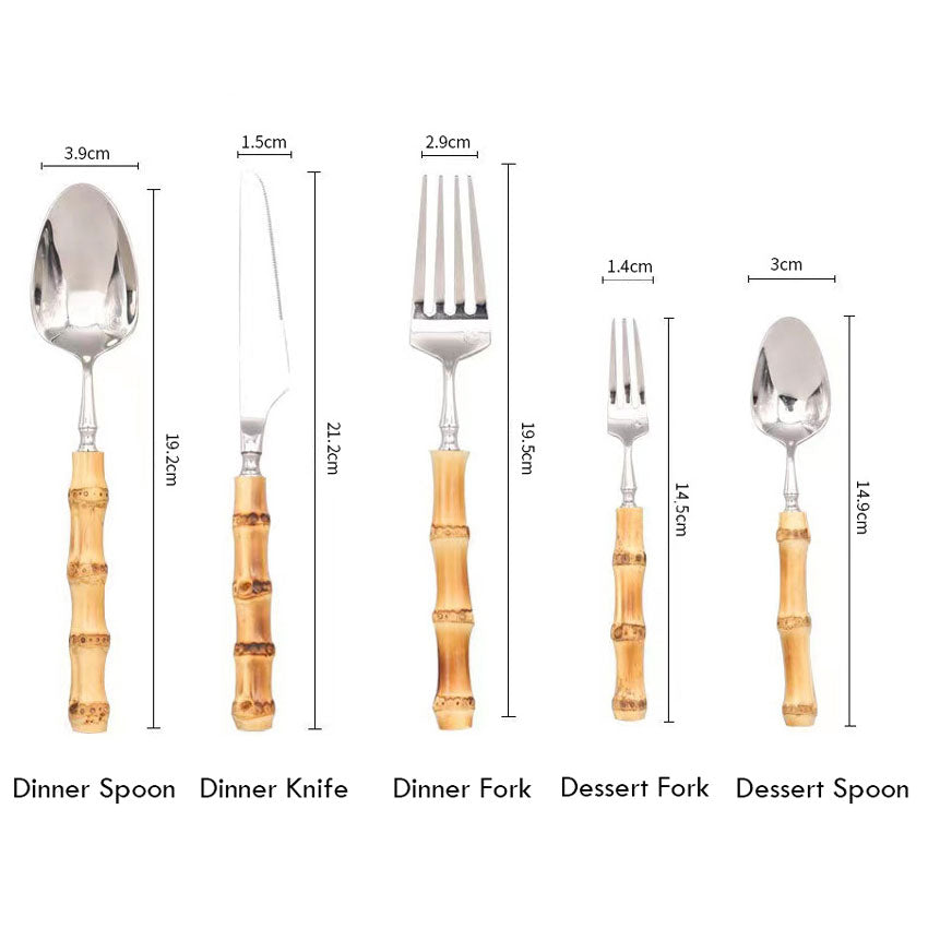 Aurora Nature-Inspired Bamboo Cutlery Set | 3CARATS
