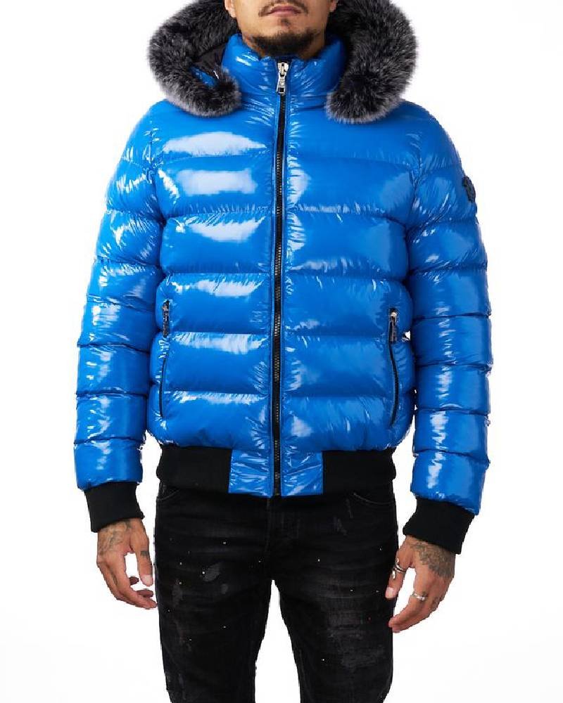 Avenue George V Paris Down Light Blue Jacket