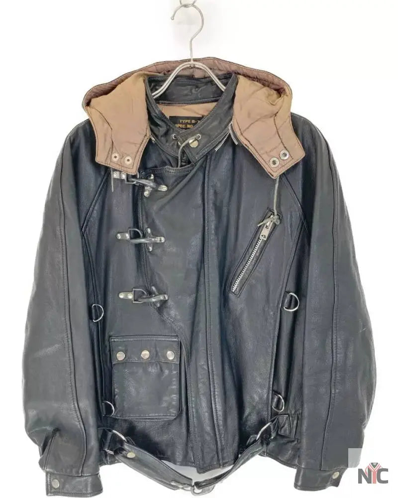Avirex B-7 Black Leather Tanker Jacket