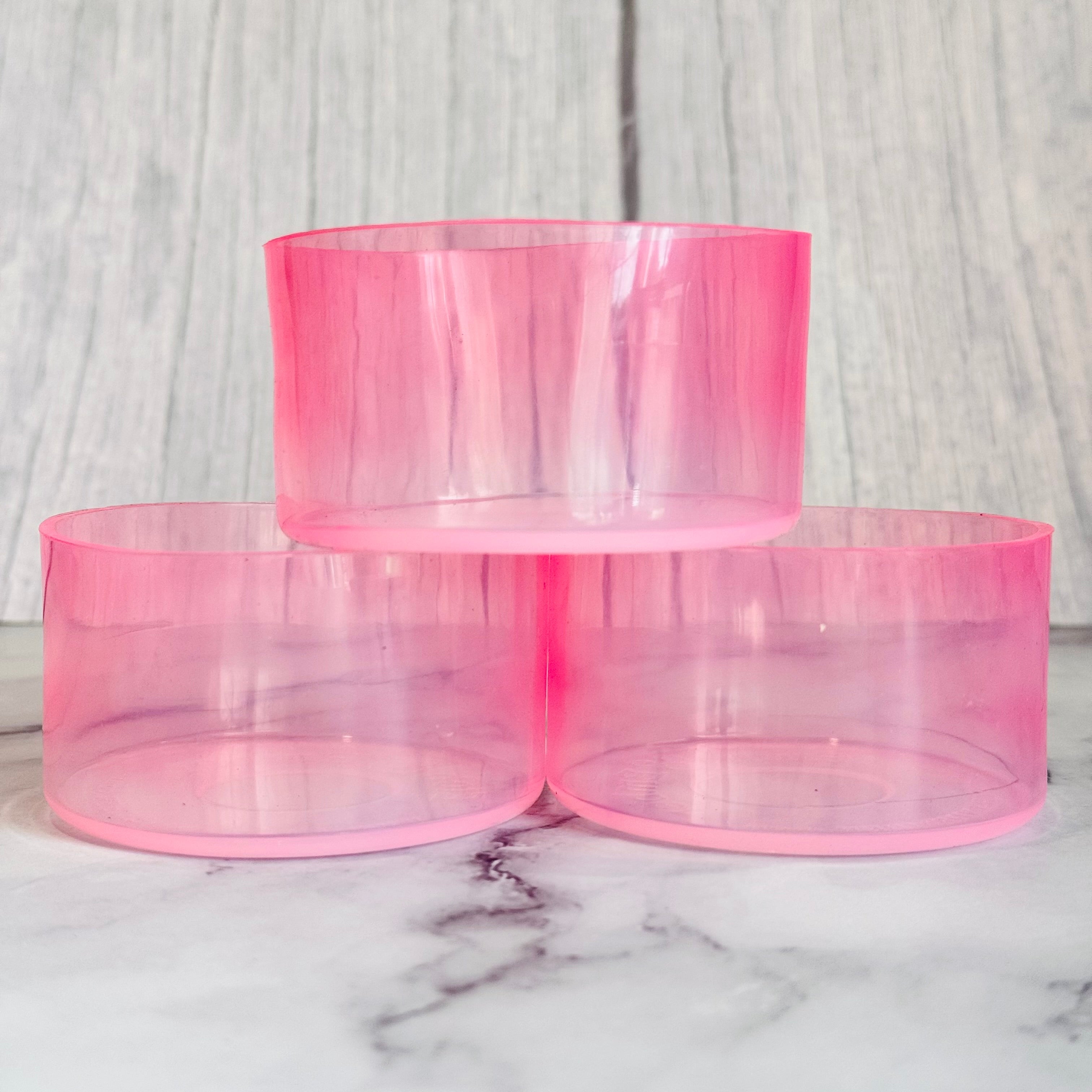 Clear Tinted Hot Pink Ombre Tumbler Boot