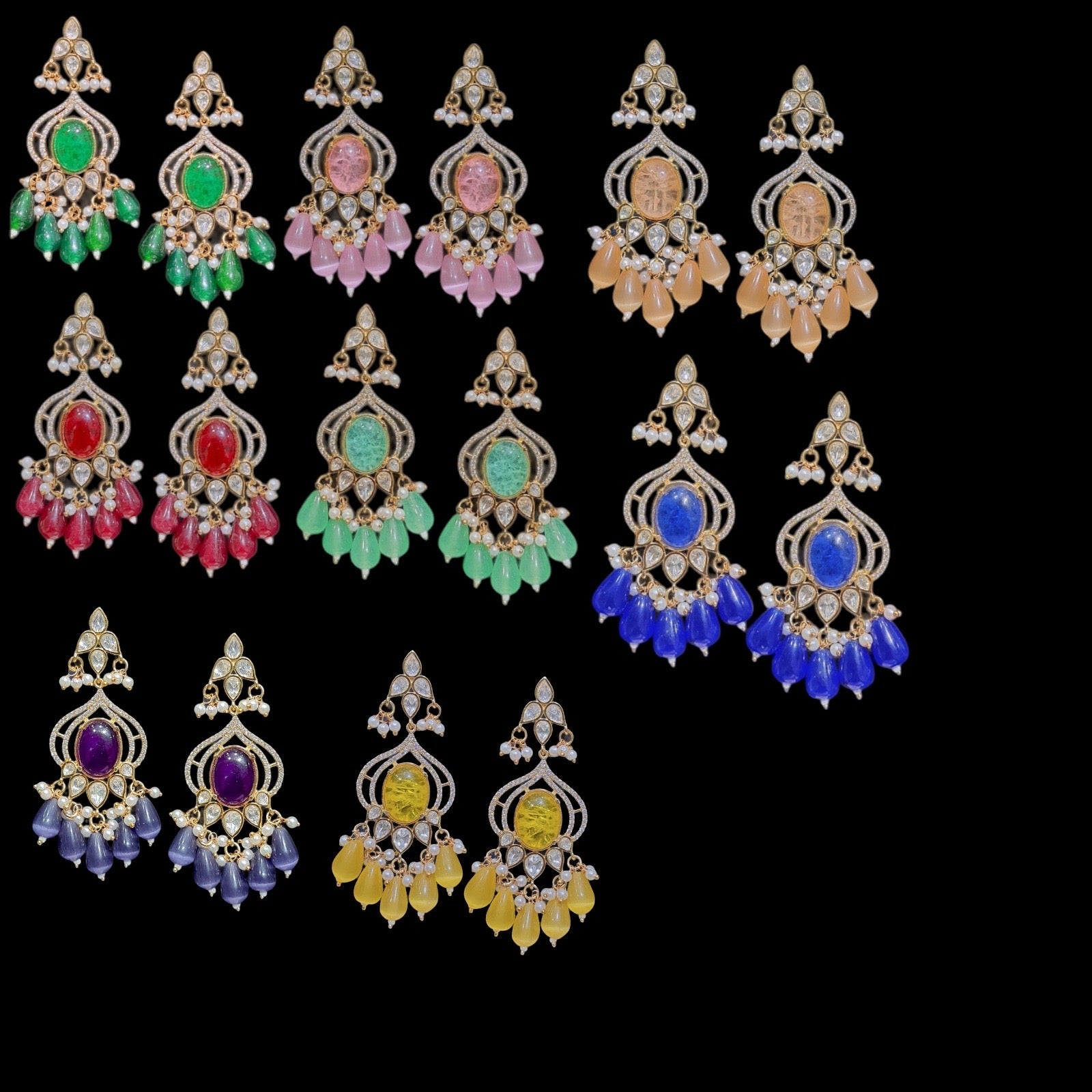 DER609 Polki earrings ( READY TO SHIP )