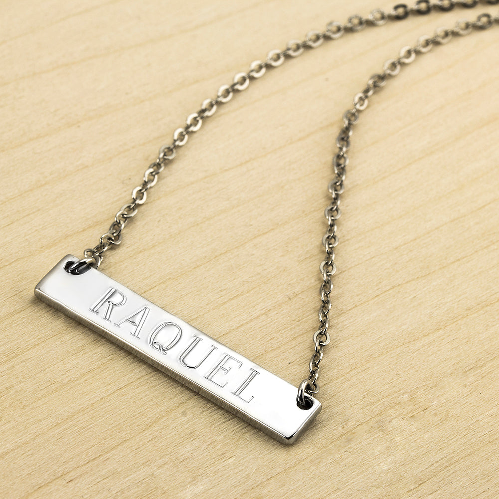 Personalized Bar Necklace - 3 Colors-Free Engraving