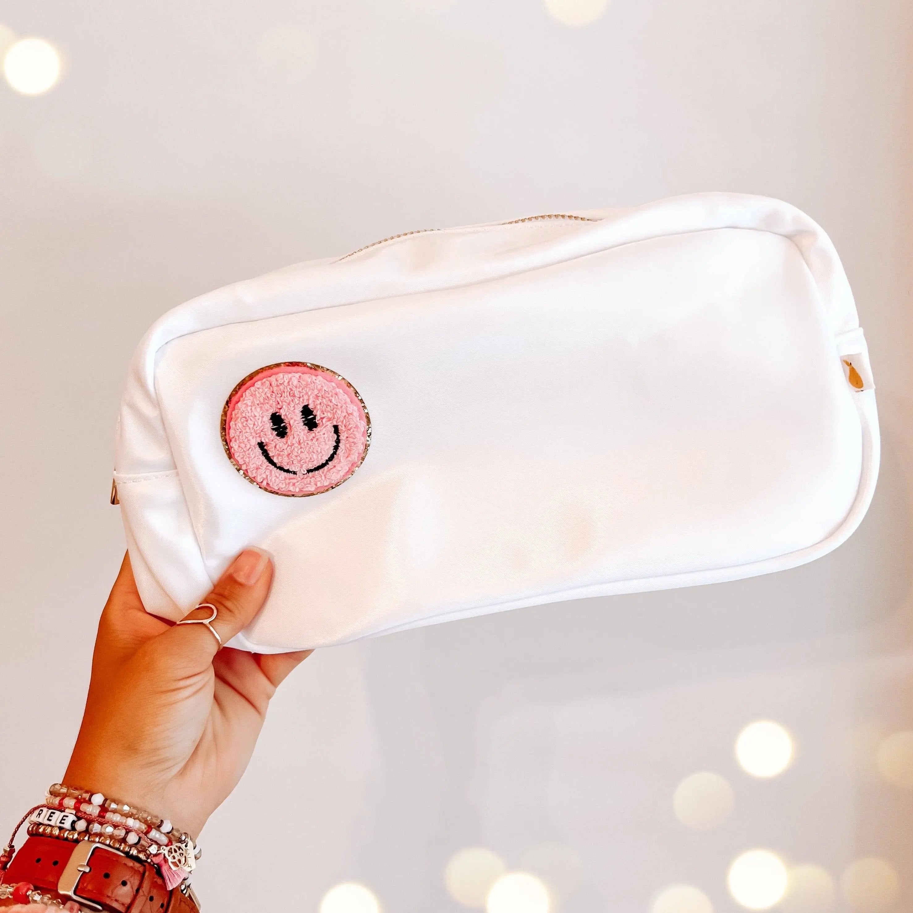 Threaded Pear Large Pouch Travel &amp;amp; Org Women&amp;#39;s Cosmetic Bag Customizable Patches