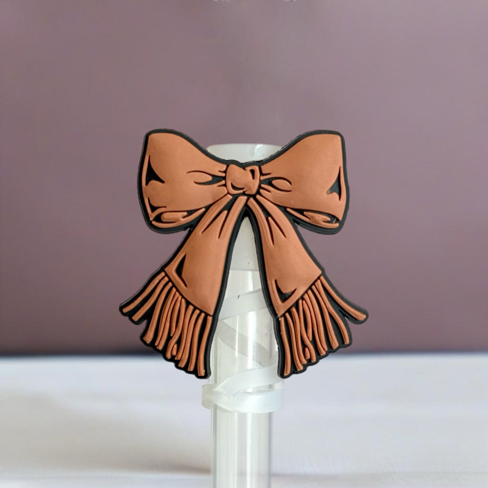 COWGIRL BOWS STRAW TOPPER