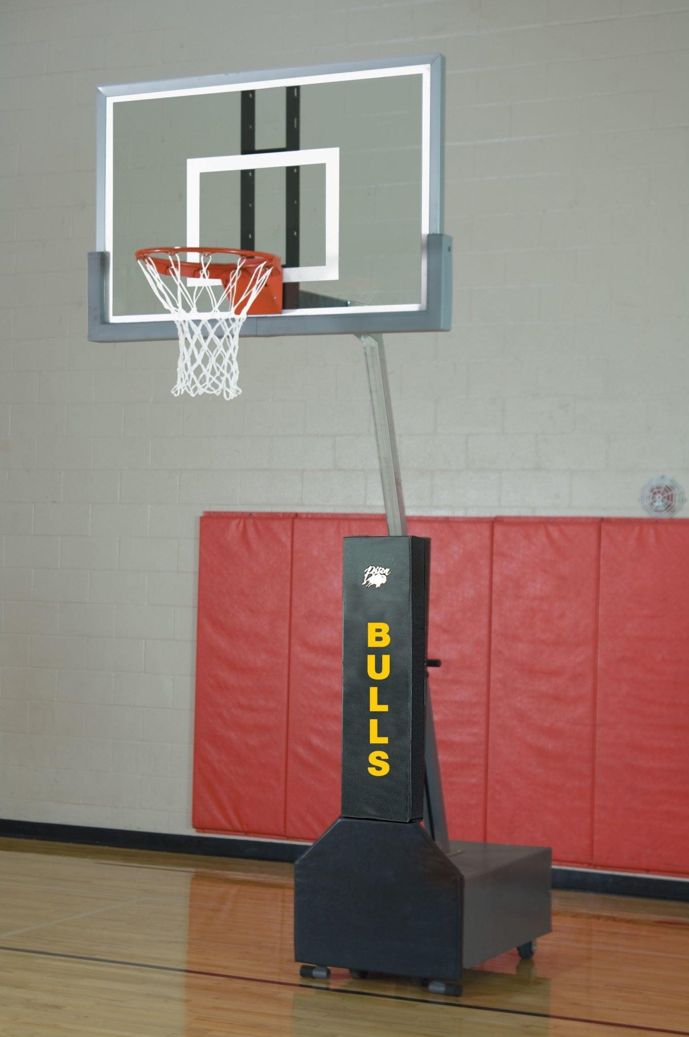 Bison Club Court Super Glass Portable Adjustable Basketball Hoop