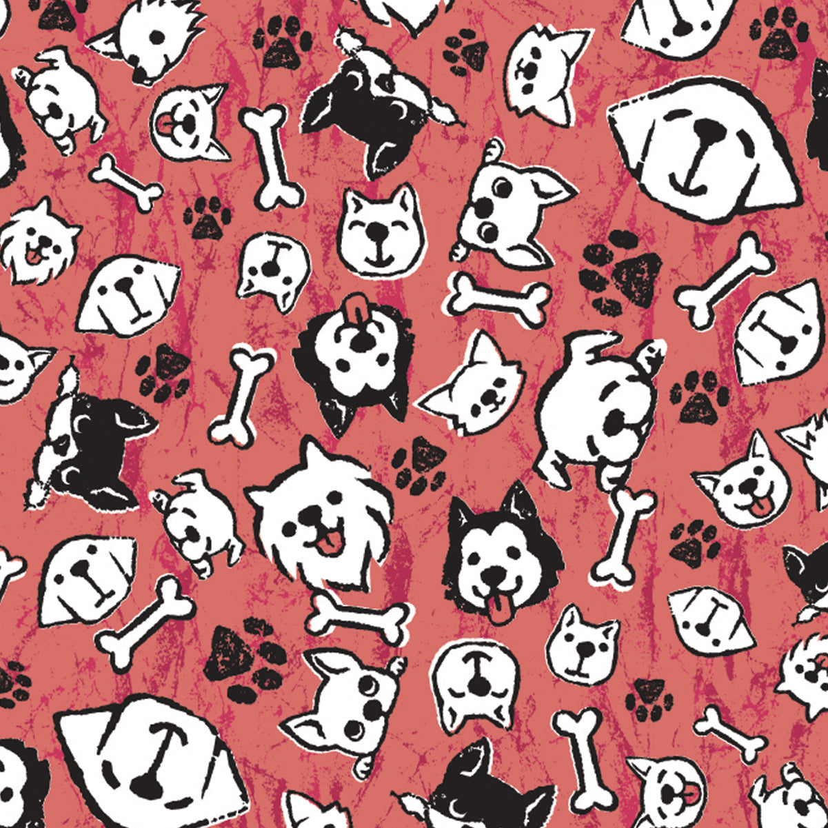 Bandanna Co Animal Print, My Pups Red, 22&amp;quot; x 22&amp;quot;