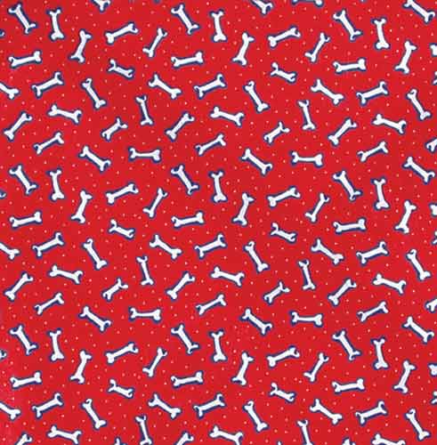 Bandanna Co Animal Print, Tossed Bones Red, 22&amp;quot; x 22&amp;quot;