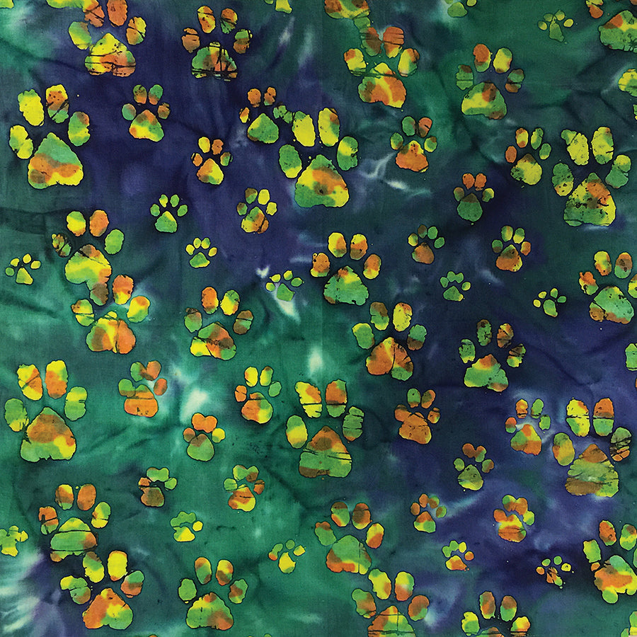 Bandanna Co Animal Print, Batik Paws, 22&amp;quot; x 22&amp;quot;