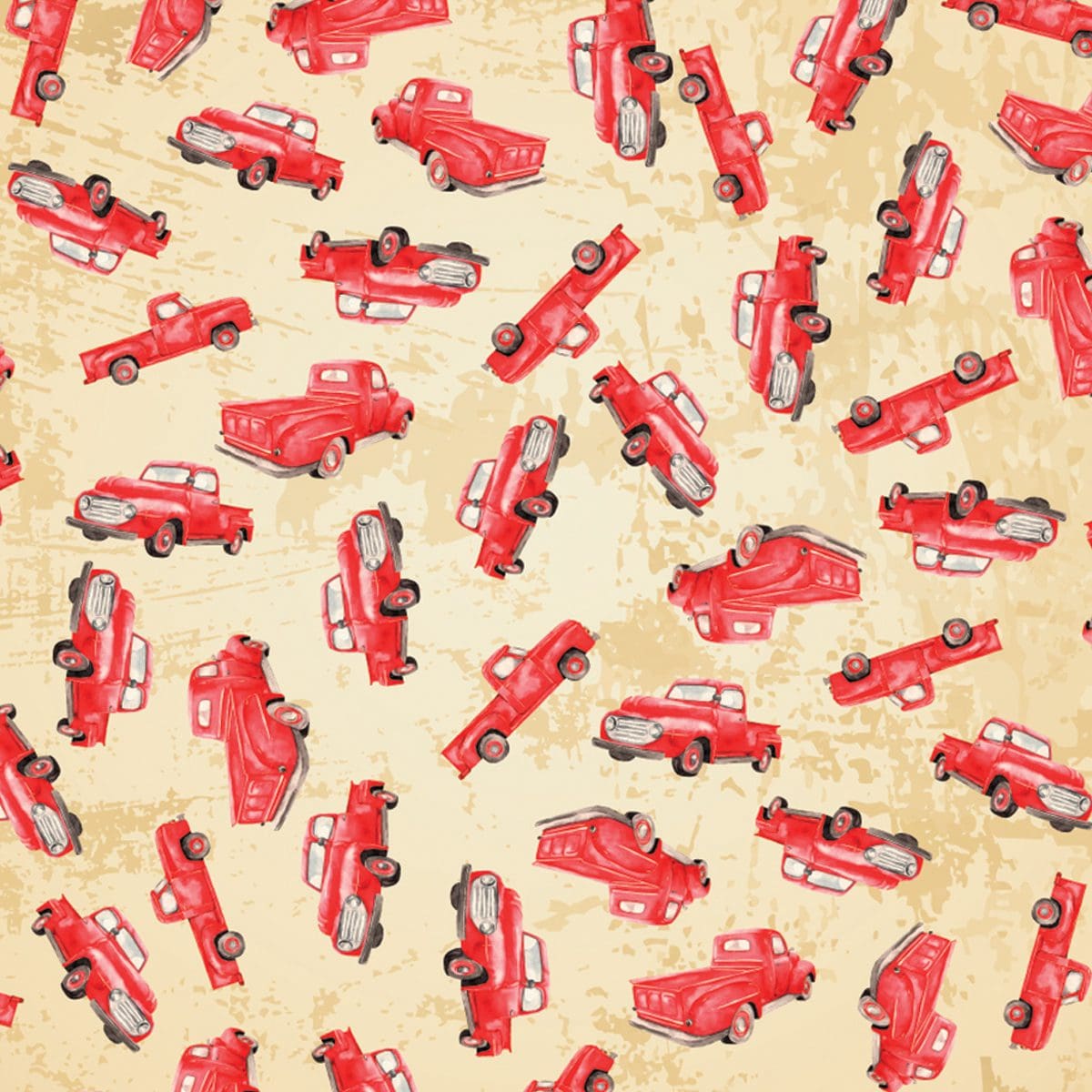 Bandanna Co Novelty, Red Trucks, 22&amp;quot; x 22&amp;quot;