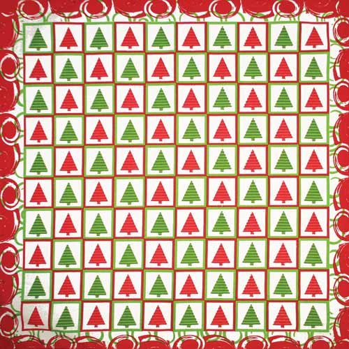 Bandanna Co Seasonal, Christmas Checkers, 22&amp;quot; x 22&amp;quot;