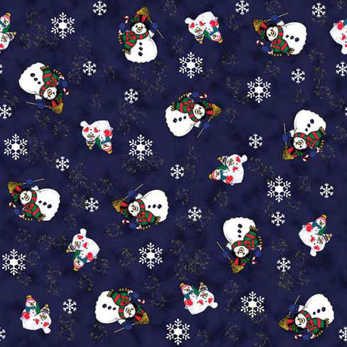 Bandanna Co Seasonal, Snowmen, 22&amp;quot; x 22&amp;quot;