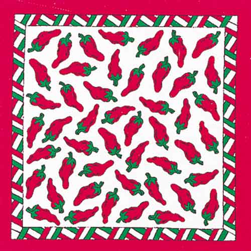 Bandanna Co Southwestern, Red Peppers, 22&amp;quot; x 22&amp;quot;