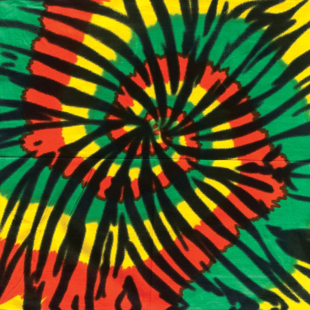 Bandanna Co Tie Dye, Reggae, 22&amp;quot; x 22&amp;quot;