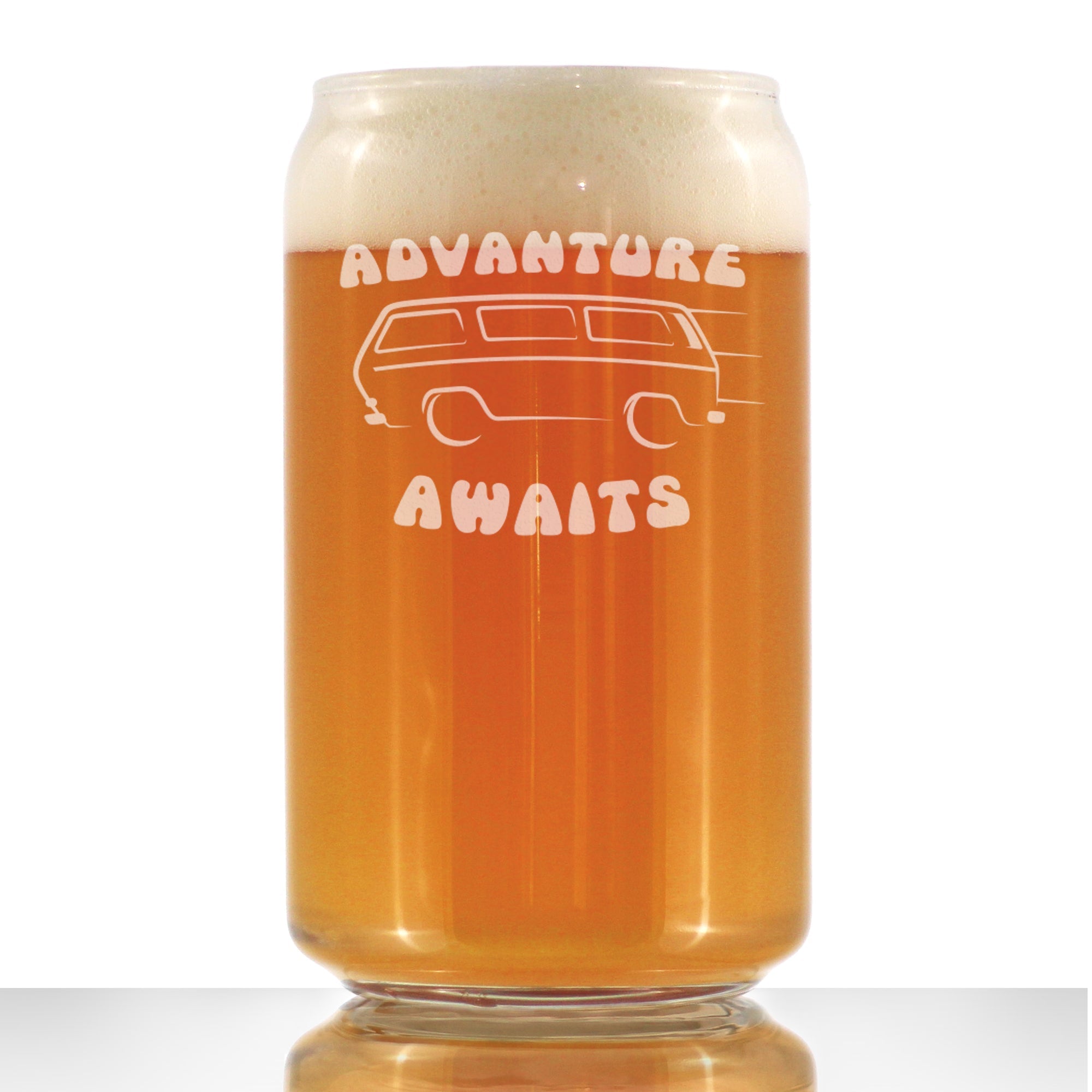 Advanture Awaits - 16 Ounce Beer Can Pint Glass