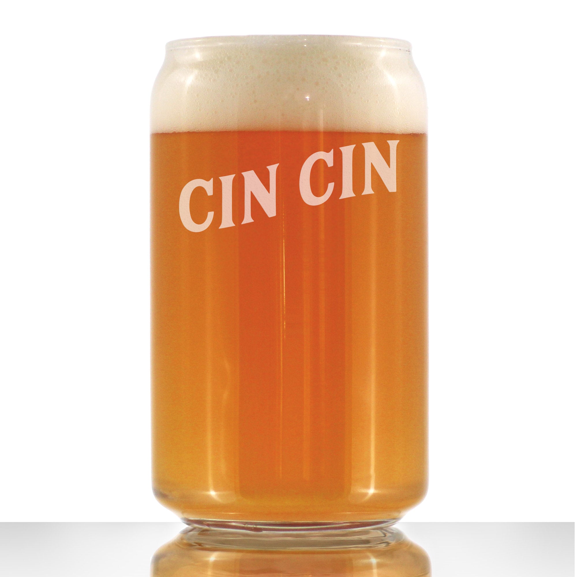 Cin Cin - Italian Cheers - Beer Can Pint Glass - Cute Italy Themed Gifts or Party Decor for Women &amp;amp; Men - 16 Oz