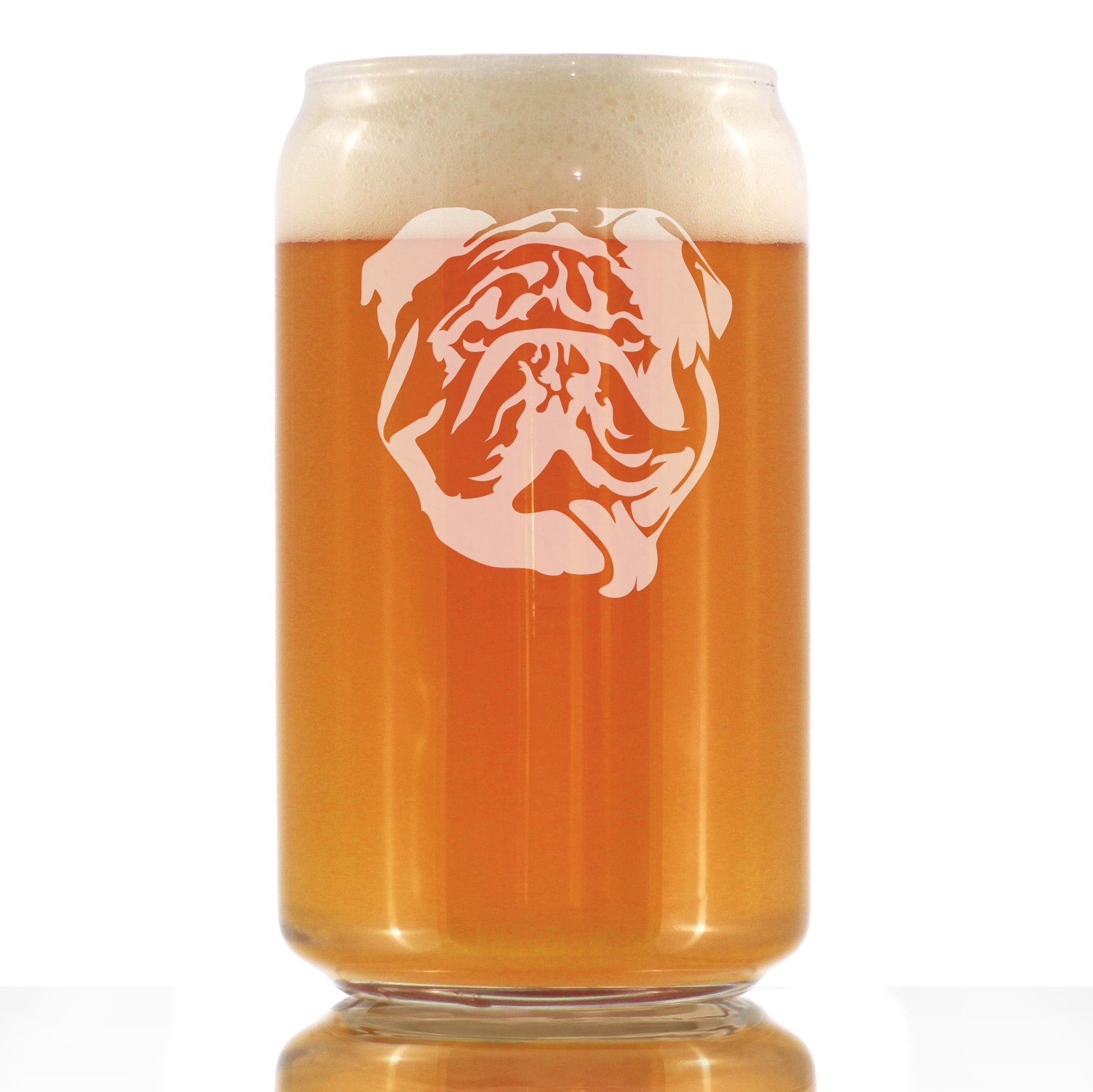 English Bulldog - Beer Can Pint Glass Gifts for Men &amp;amp; Women - Fun Unique Bulldogs Decor
