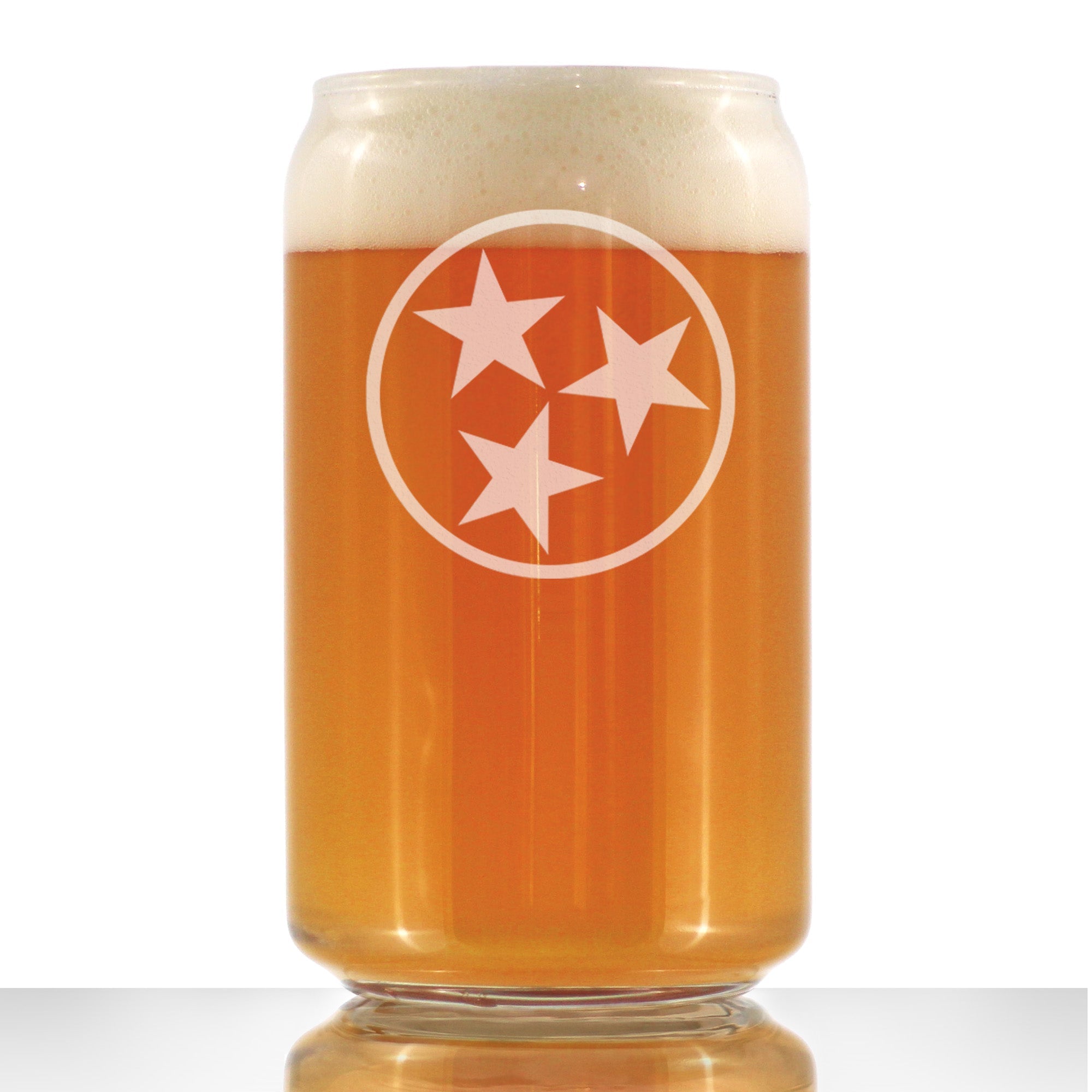 Tennessee Flag Beer Can Pint Glass - State Themed Drinking Decor and Gifts for Tennessean Women &amp;amp; Men - 16 Oz Glasses