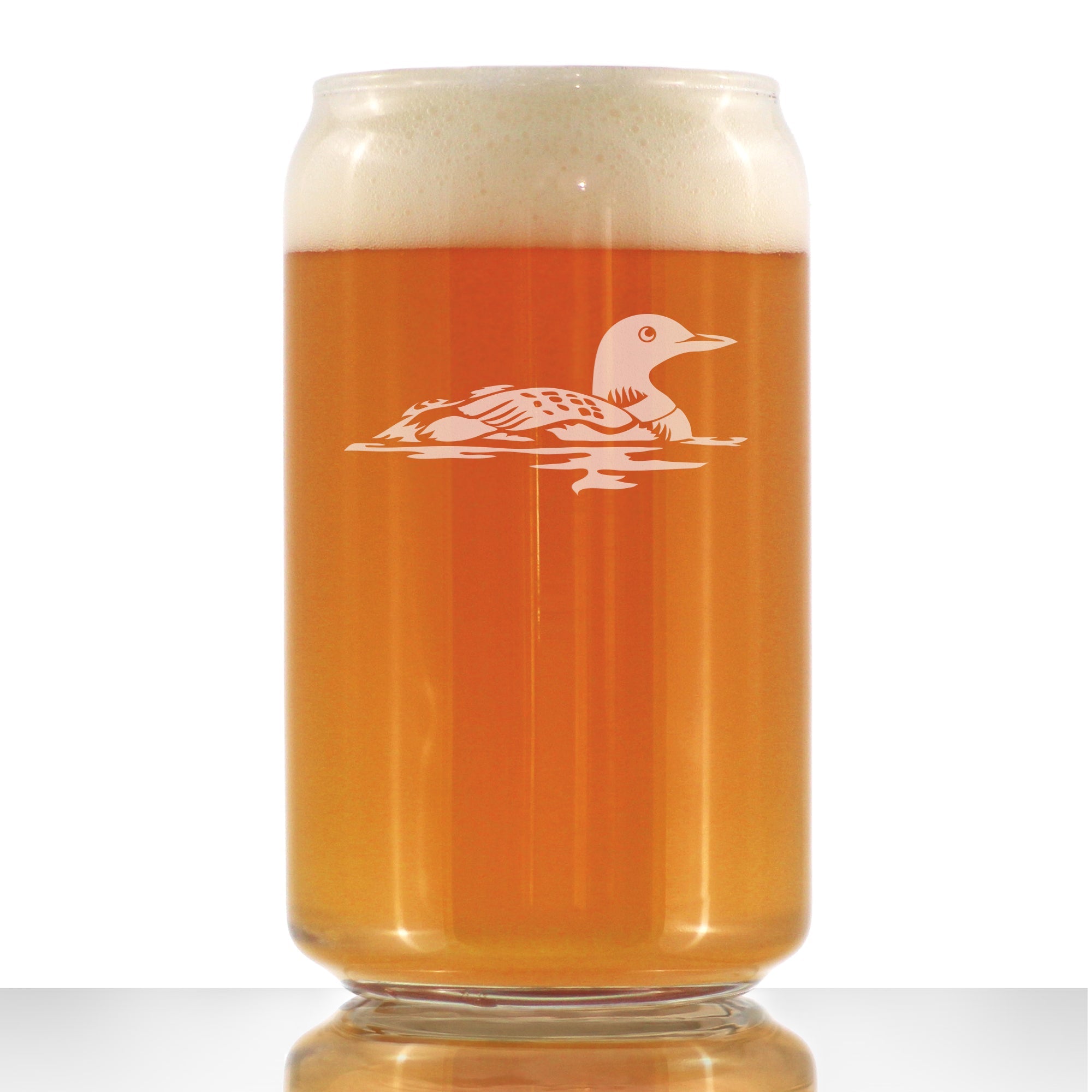 Loon Beer Can Pint Glass - Fun Bird Themed Gifts and Decor for Men &amp;amp; Women - 16 oz Glasses