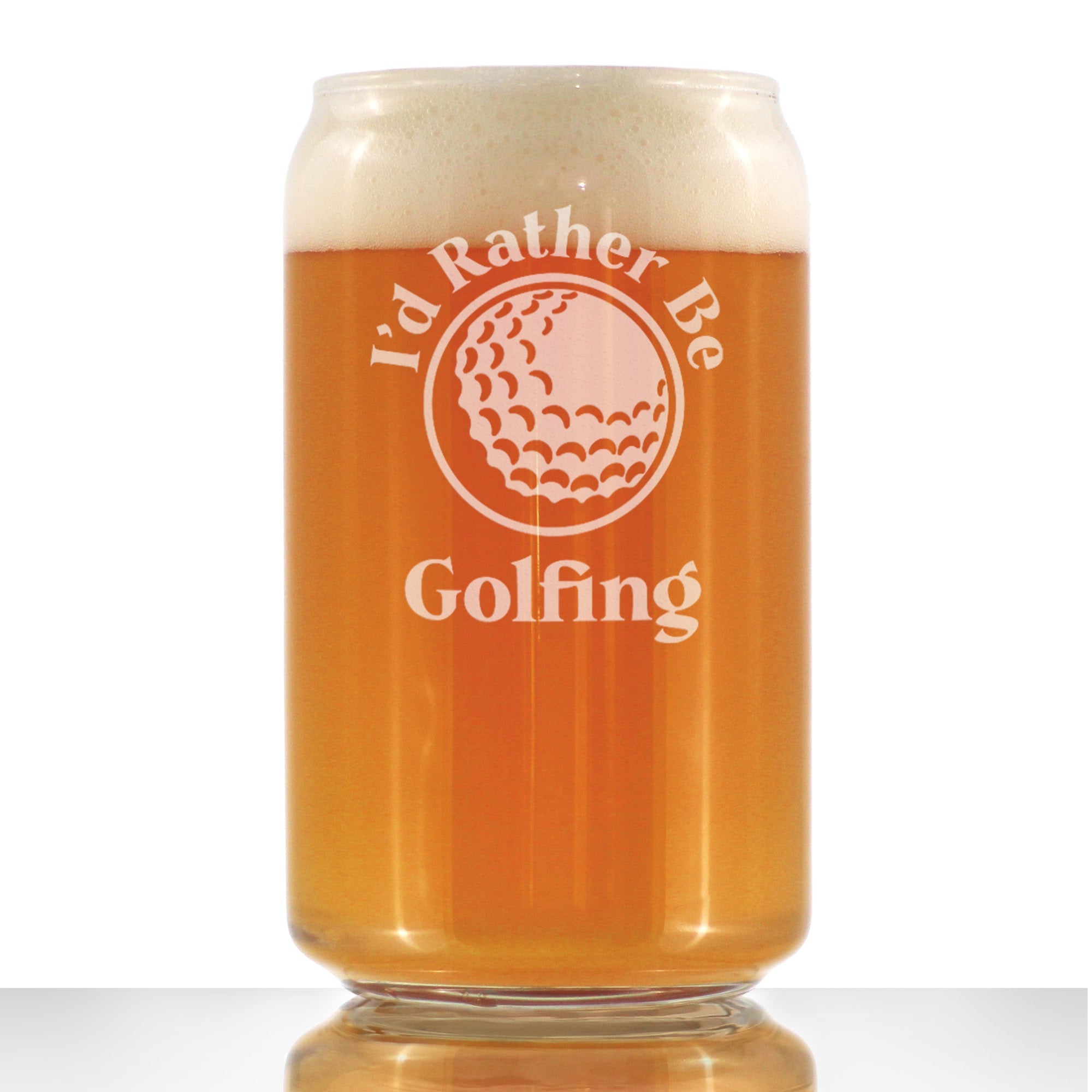 I&amp;#39;d Rather Be Golfing - 16 Ounce Beer Can Pint Glass