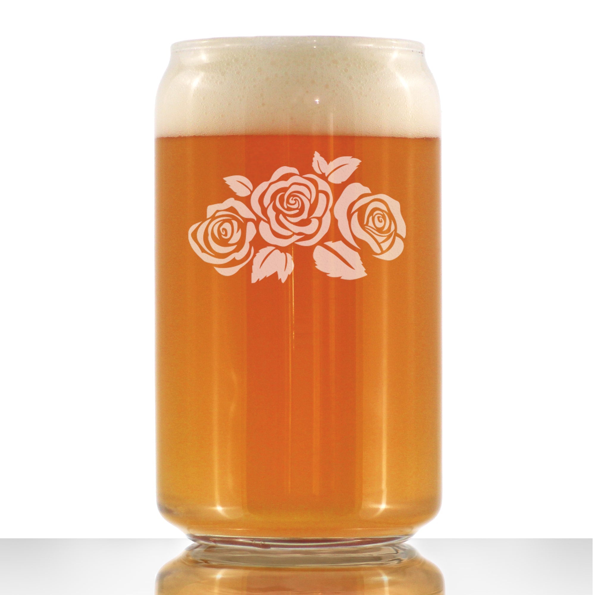 Roses - 16 Ounce Beer Can Pint Glass