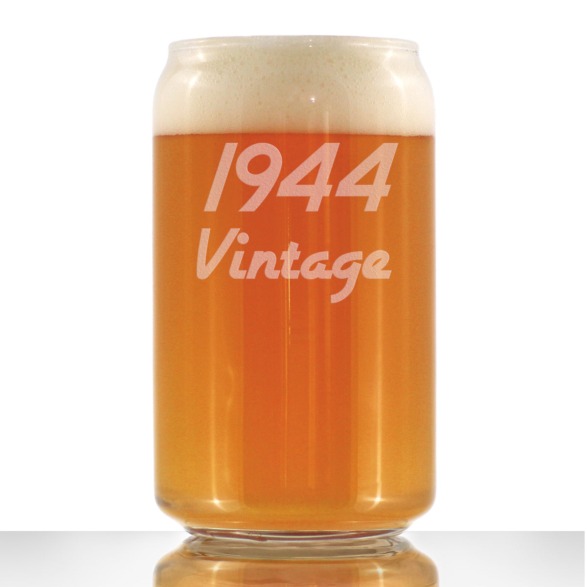 Vintage 1944 - Beer Can Pint Glass - 81st Birthday Gifts for Men or Women Turning 81 - Fun Bday Party Decor - 16 oz