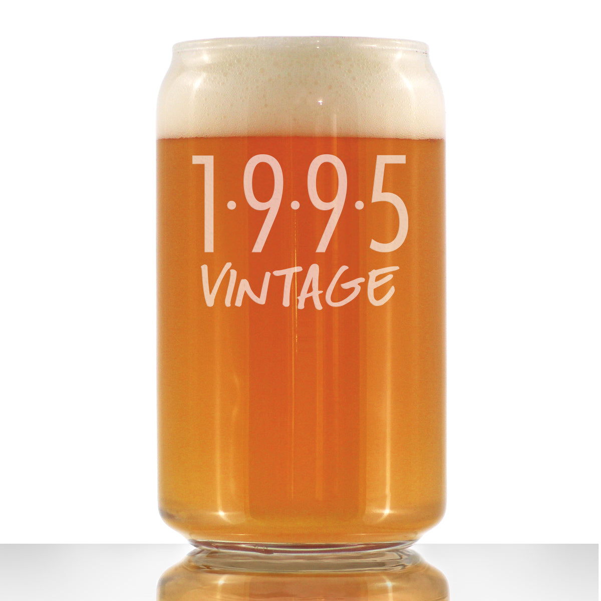 Vintage 1995 - Beer Can Pint Glass - 30th Birthday Gifts for Men or Women Turning 30 - Fun Bday Party Decor - 16 oz