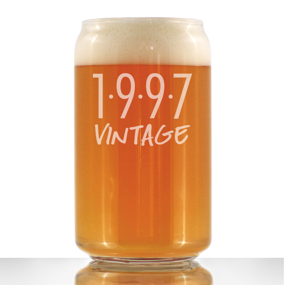 Vintage 1997 - Beer Can Pint Glass - 28th Birthday Gifts for Men or Women Turning 28 - Fun Bday Party Decor - 16 oz