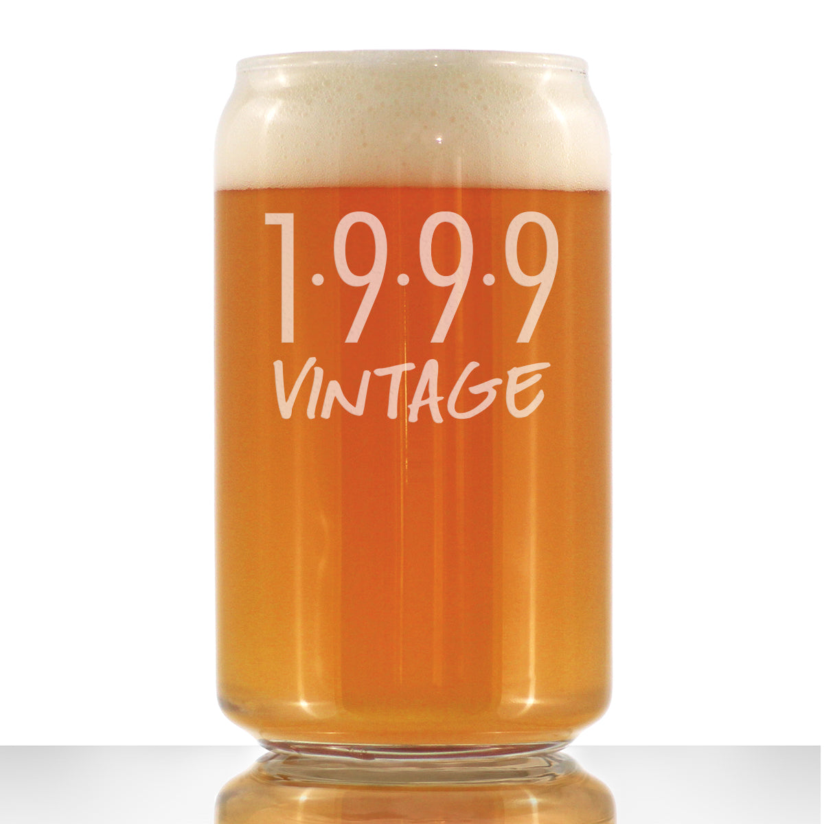 Vintage 1999 - Beer Can Pint Glass - 26th Birthday Gifts for Men or Women Turning 26 - Fun Bday Party Decor - 16 oz