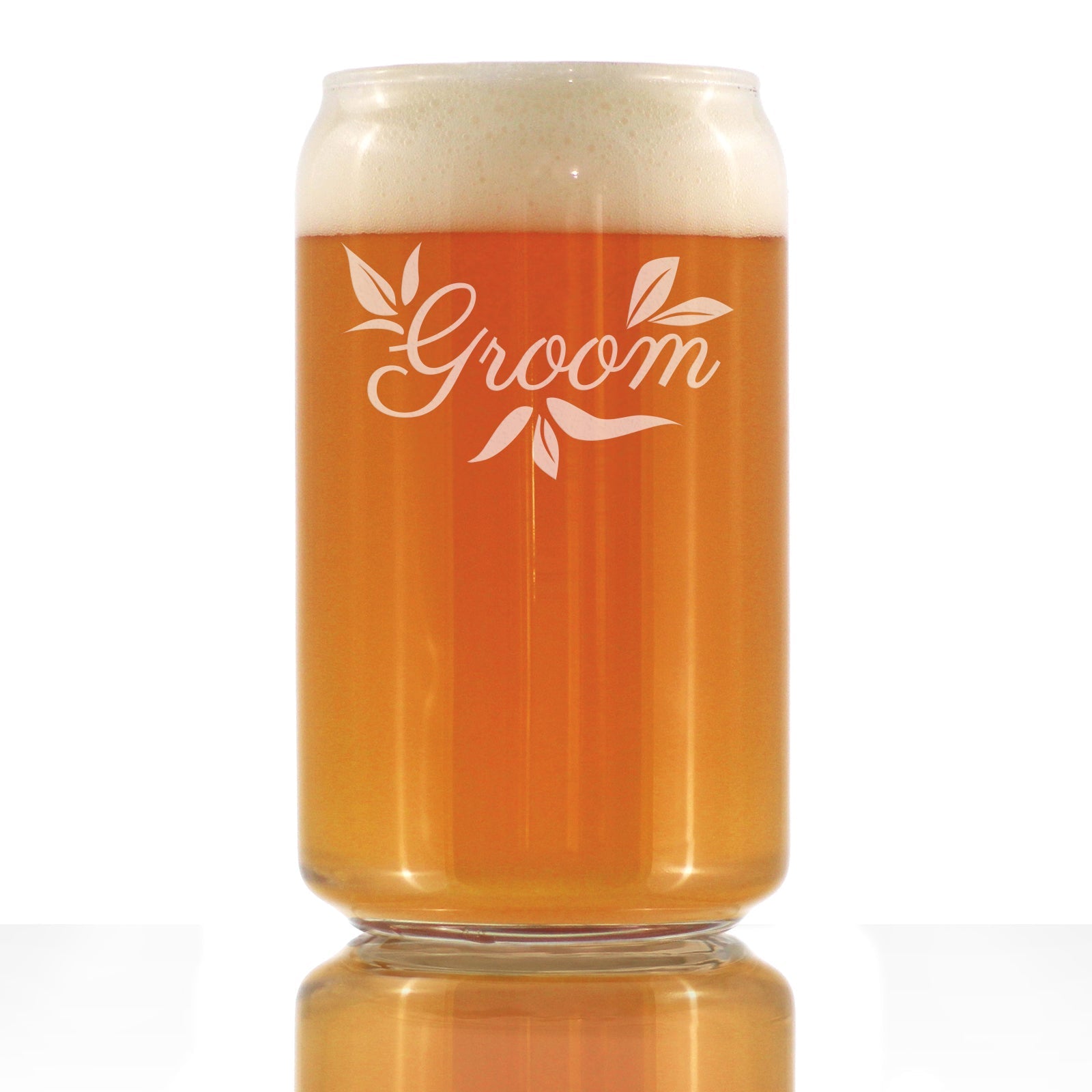 Groom Beer Can Pint Glass - Unique Wedding Gift for Groom - Engraved Wedding Cup Gift