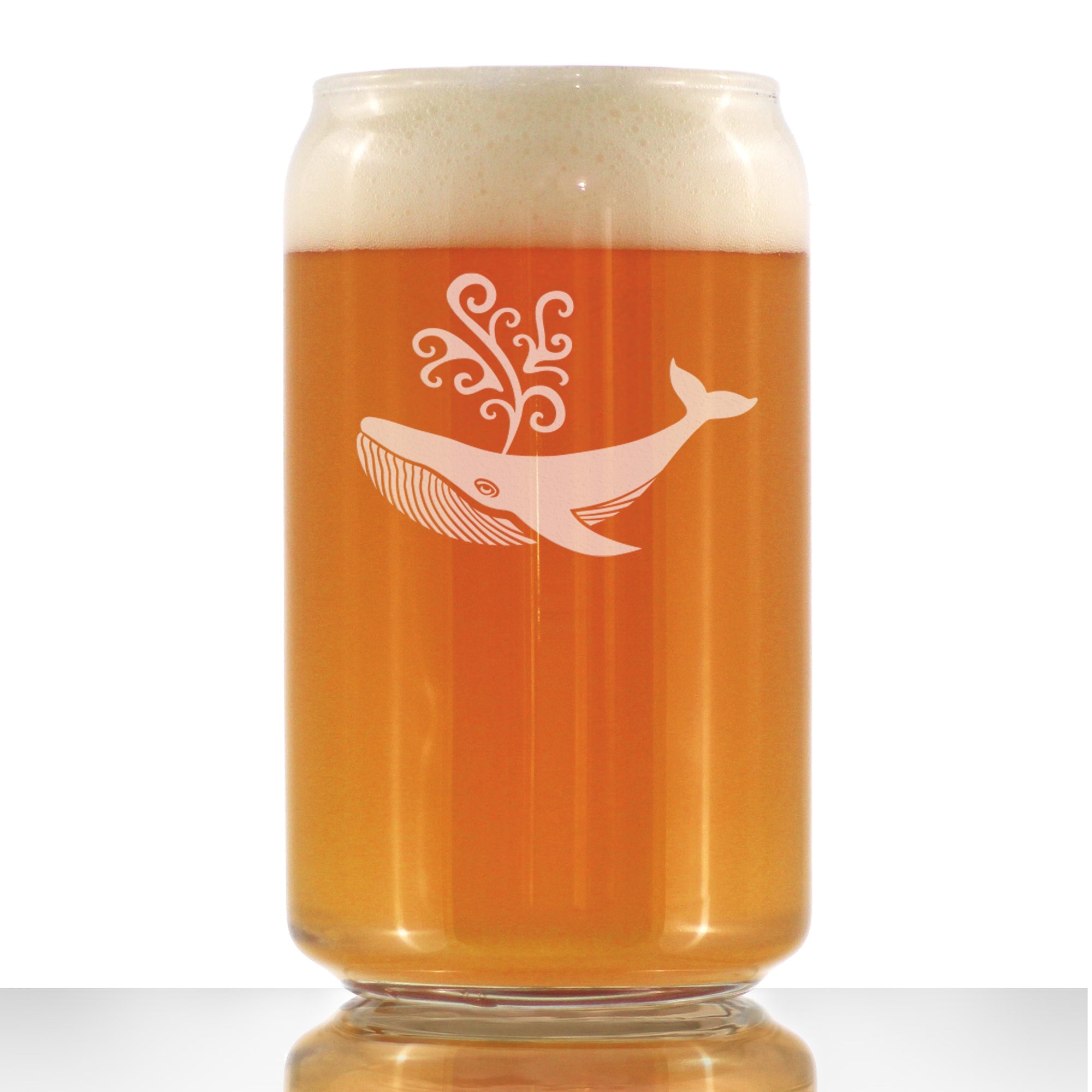 Decorative Whale - 16 Ounce Beer Can Pint Glass
